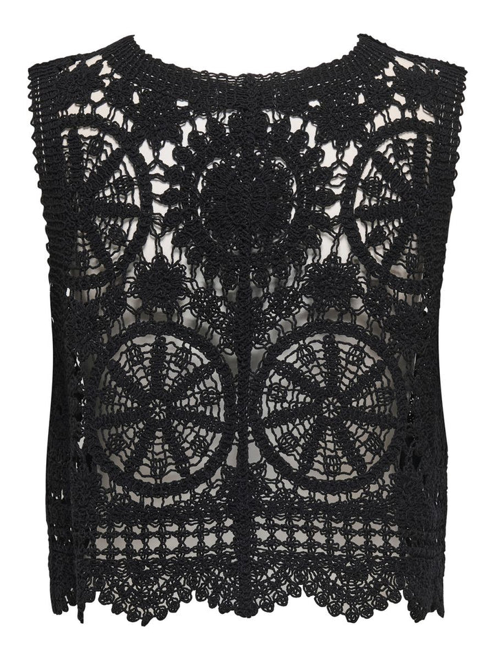 JDYVIC S/L V-NECK TIE VEST KNT