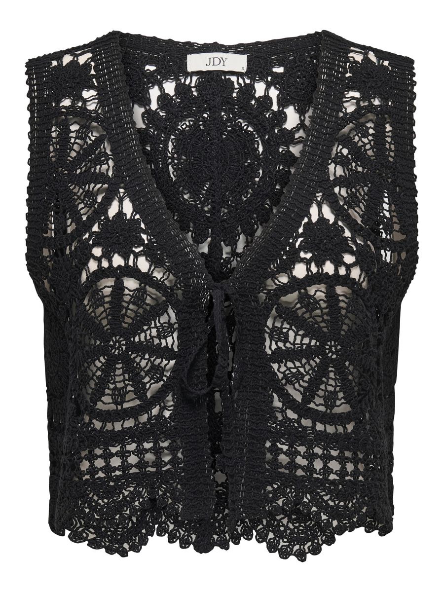 JDYVIC S/L V-NECK TIE VEST KNT