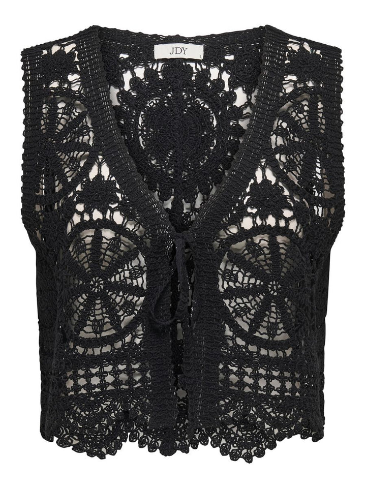 JDYVIC S/L V-NECK TIE VEST KNT