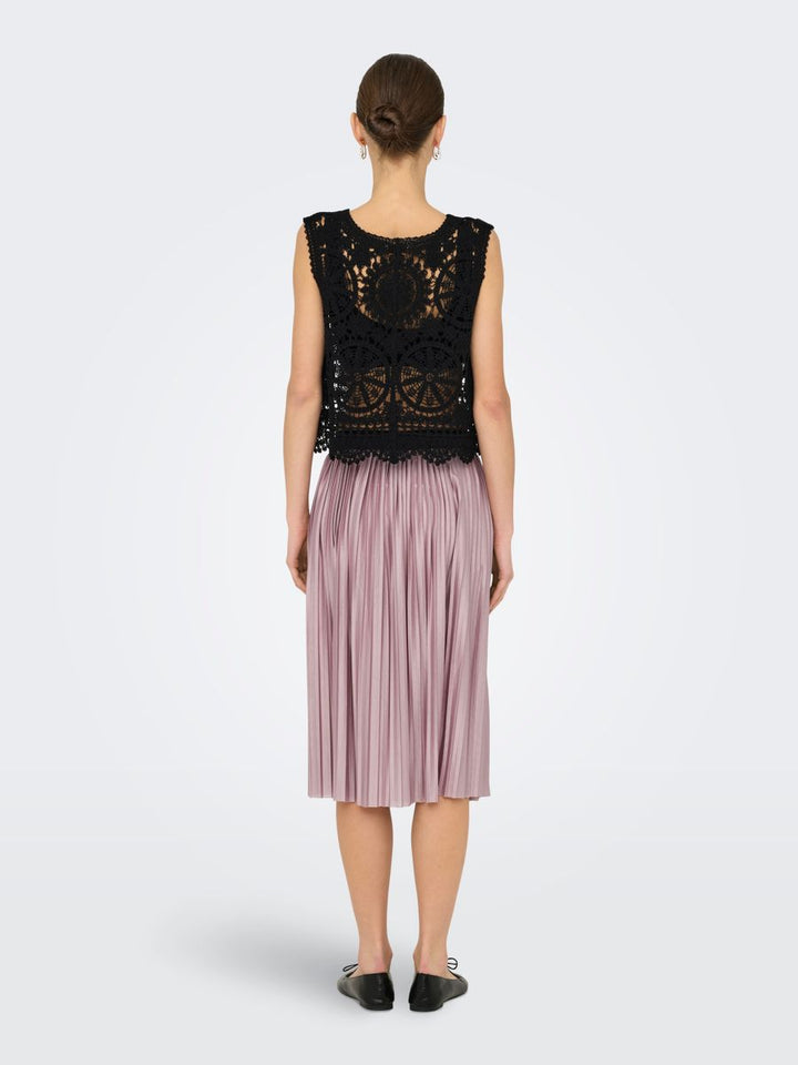 JDYVIC S/L V-NECK TIE VEST KNT