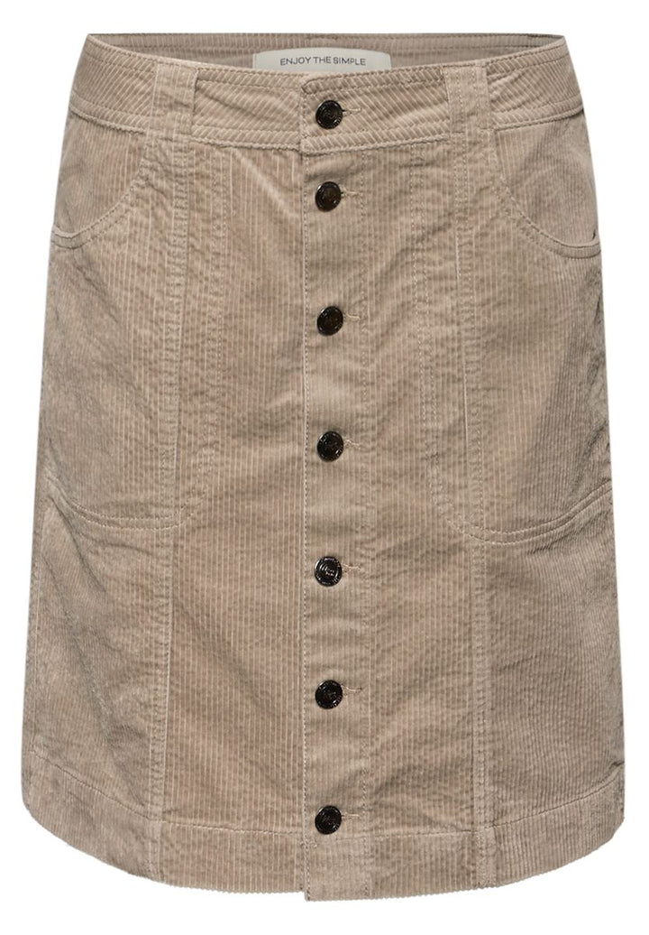 Cordrock mit Knopfleiste