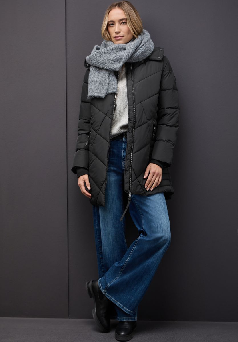 Steppjacke in Midi-Länge