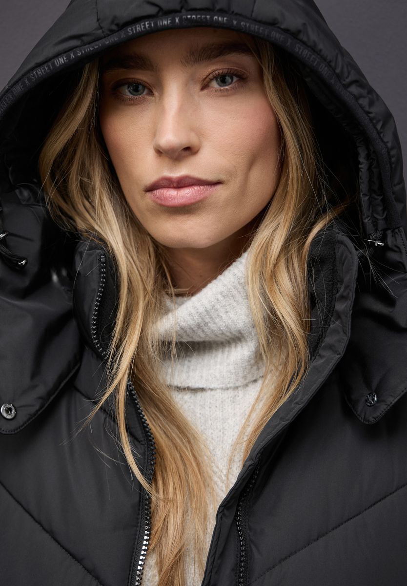 Steppjacke in Midi-Länge