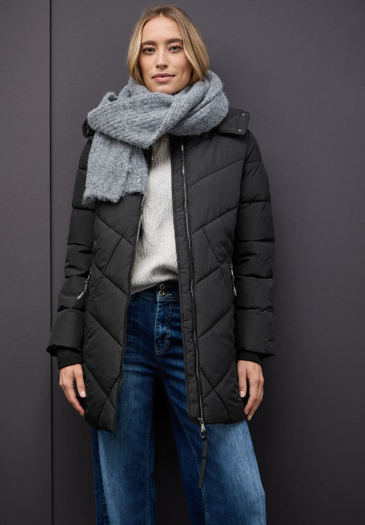 Steppjacke in Midi-Länge