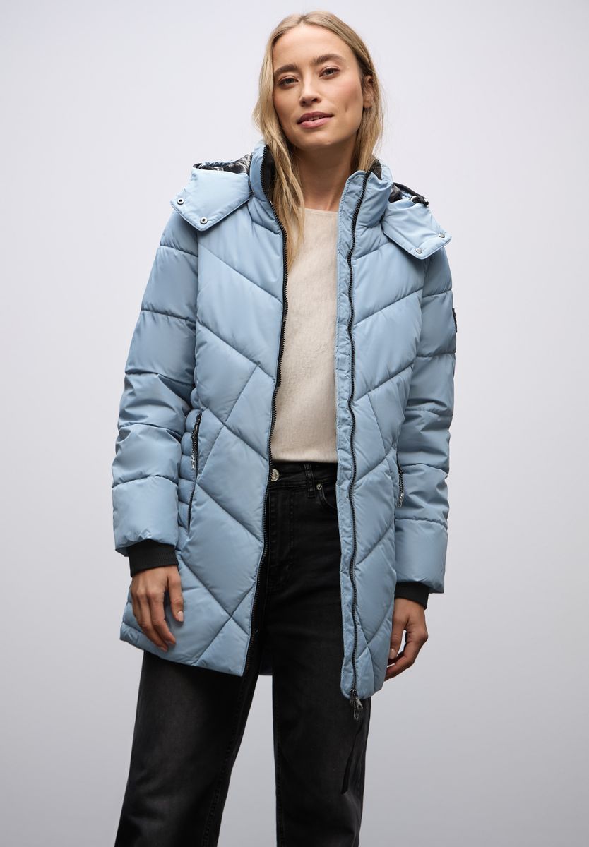 Steppjacke in Midi-Länge