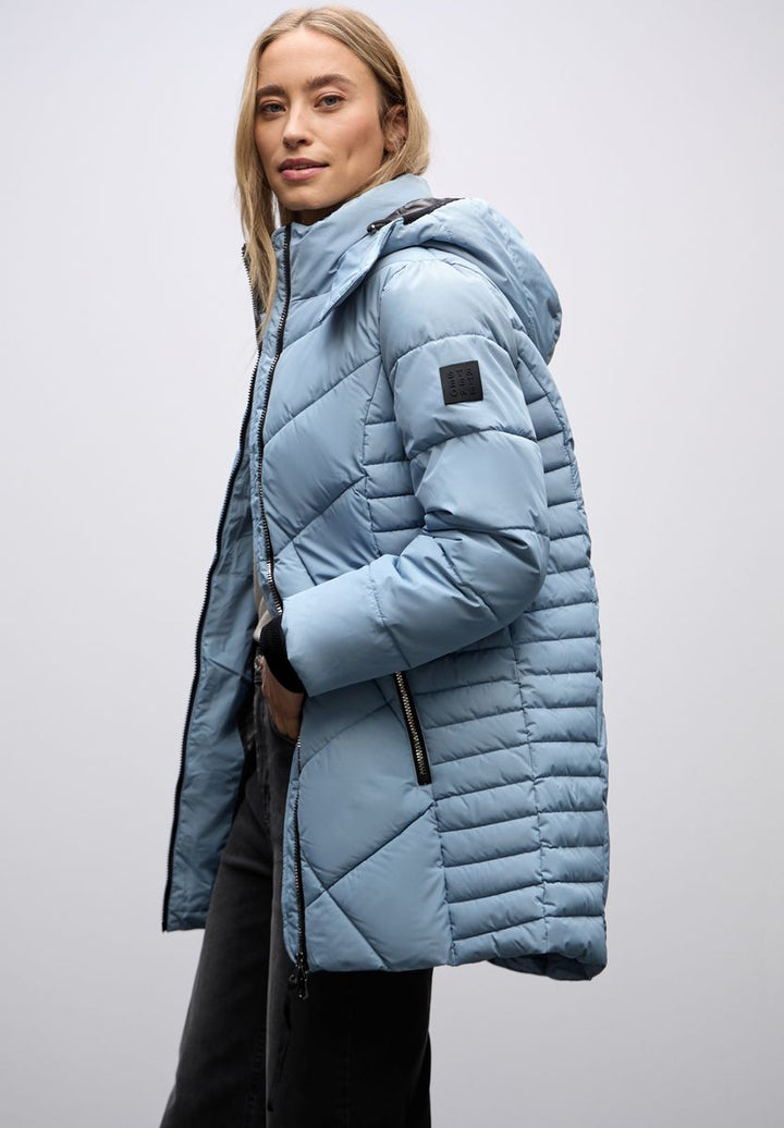 Steppjacke in Midi-Länge