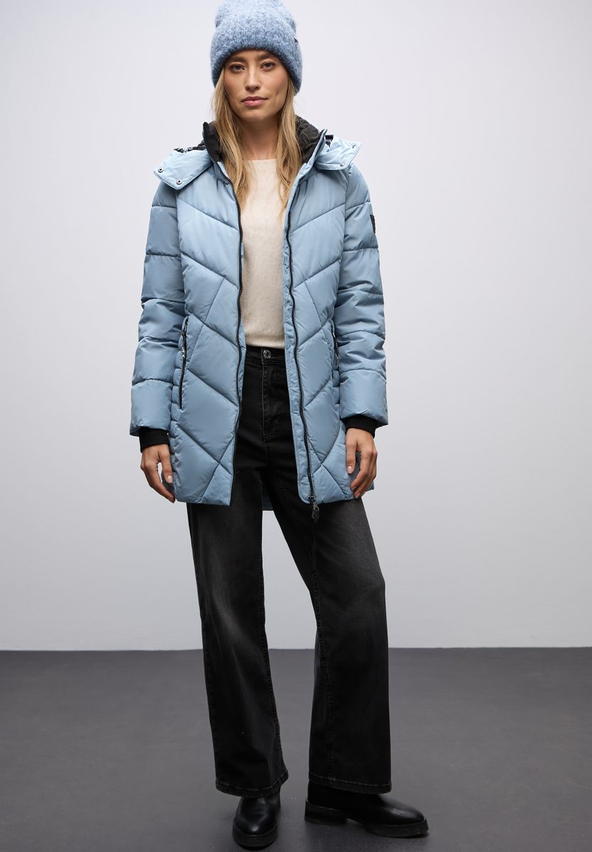 Steppjacke in Midi-Länge