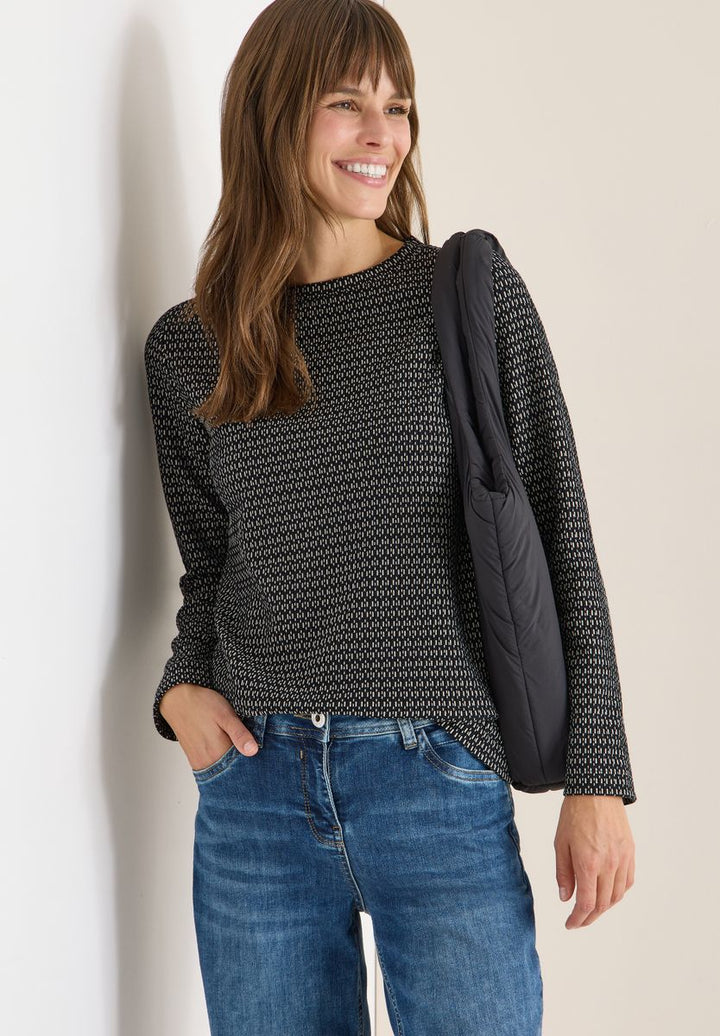 Two-Tone Strukturshirt