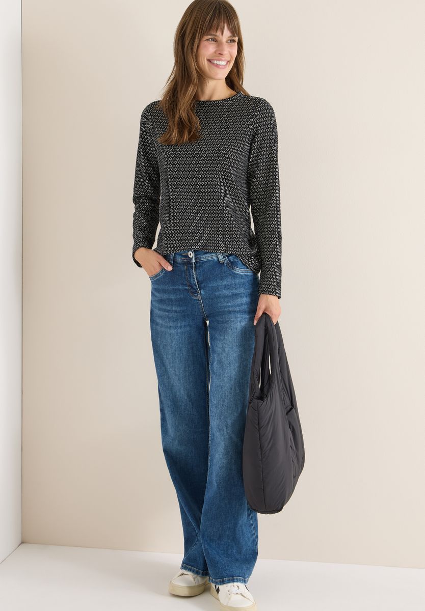 Two-Tone Strukturshirt