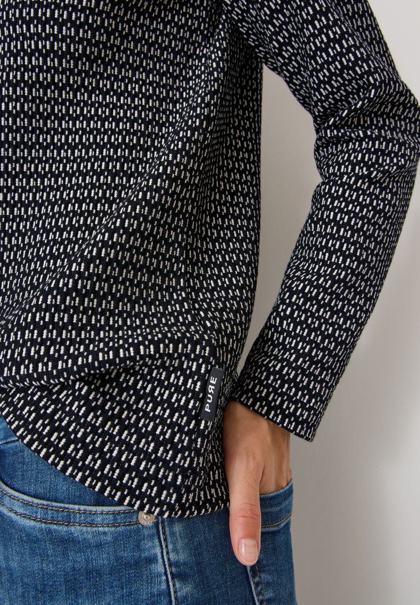 Two-Tone Strukturshirt