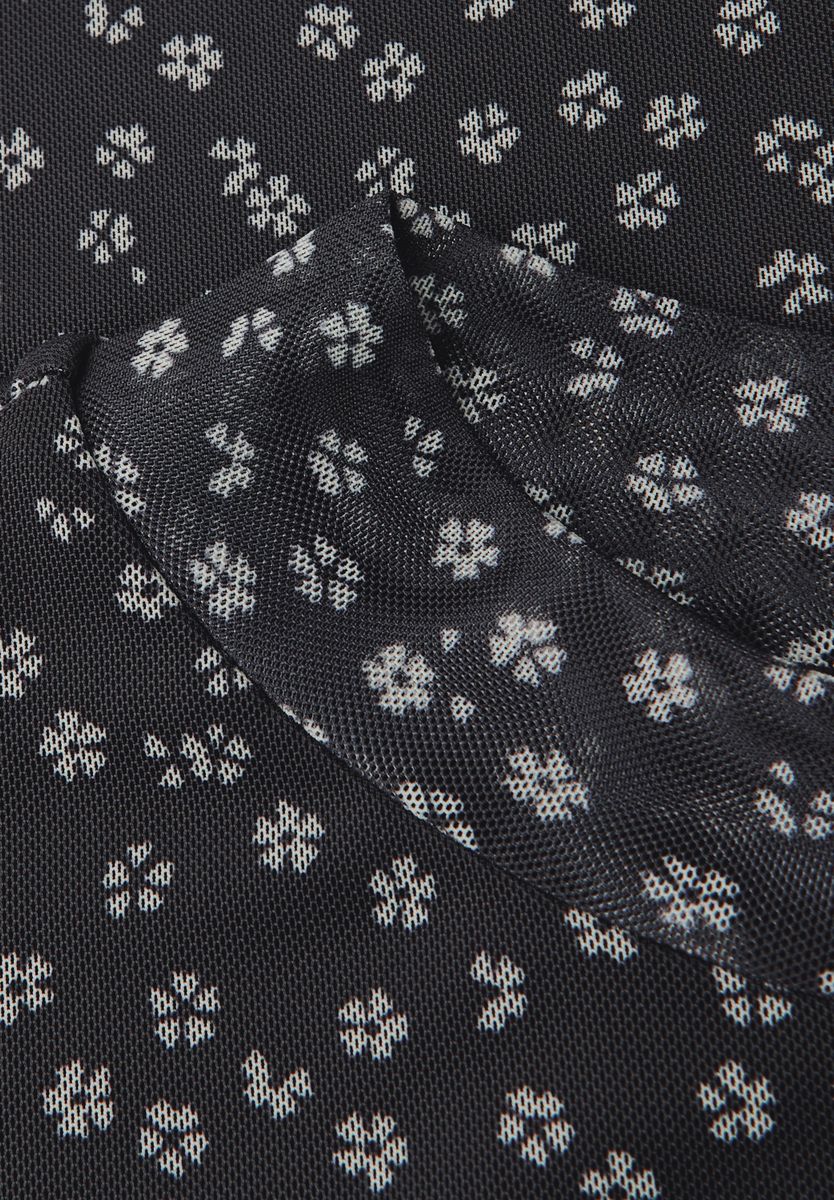 Gemustertes Mesh-Shirt