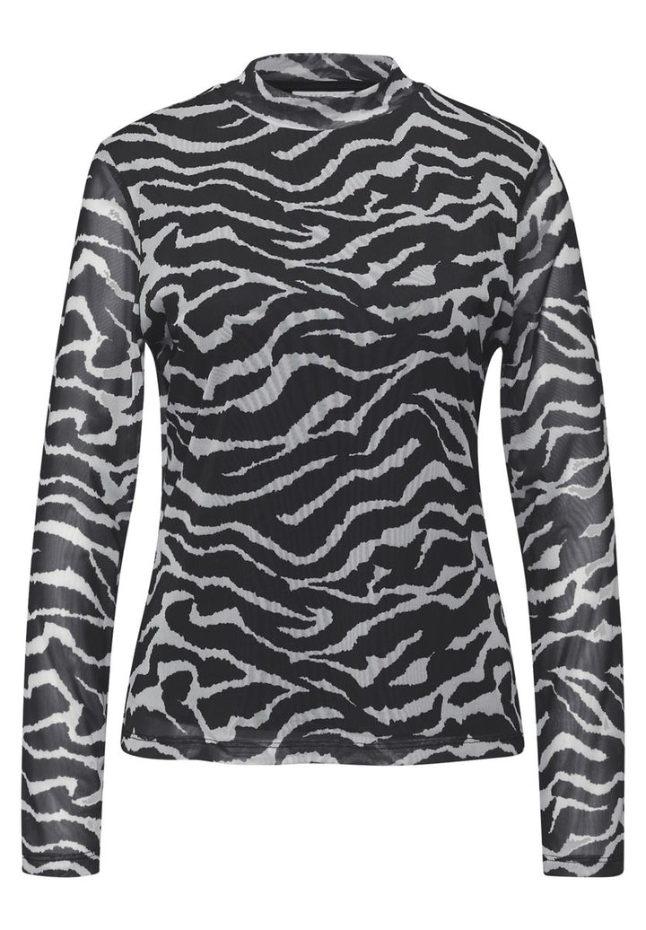 Gemustertes Mesh-Shirt