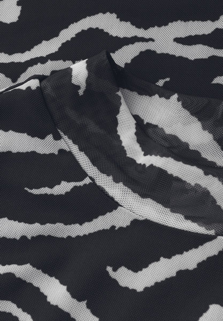 Gemustertes Mesh-Shirt