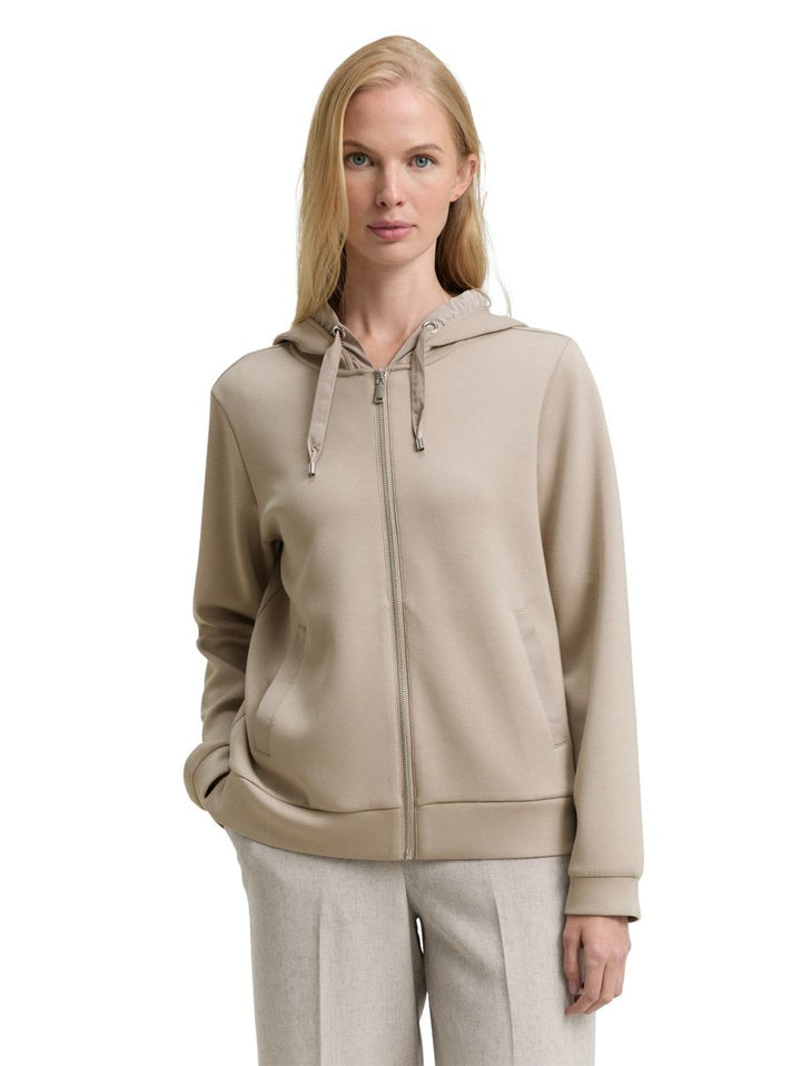 Hoodie Sweatjacke aus Scuba