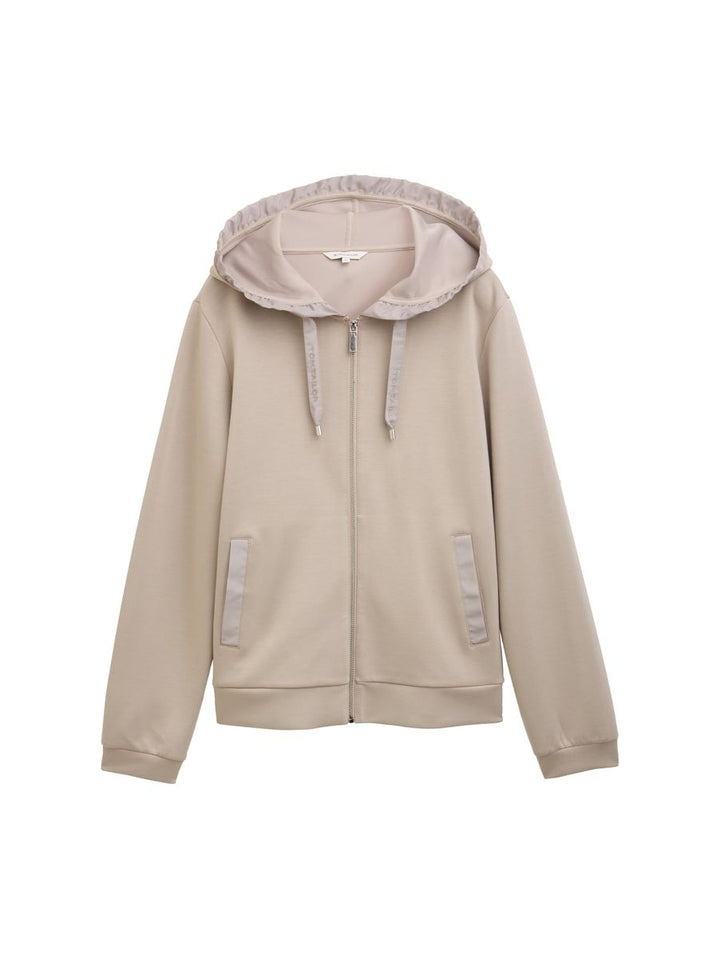 Hoodie Sweatjacke aus Scuba