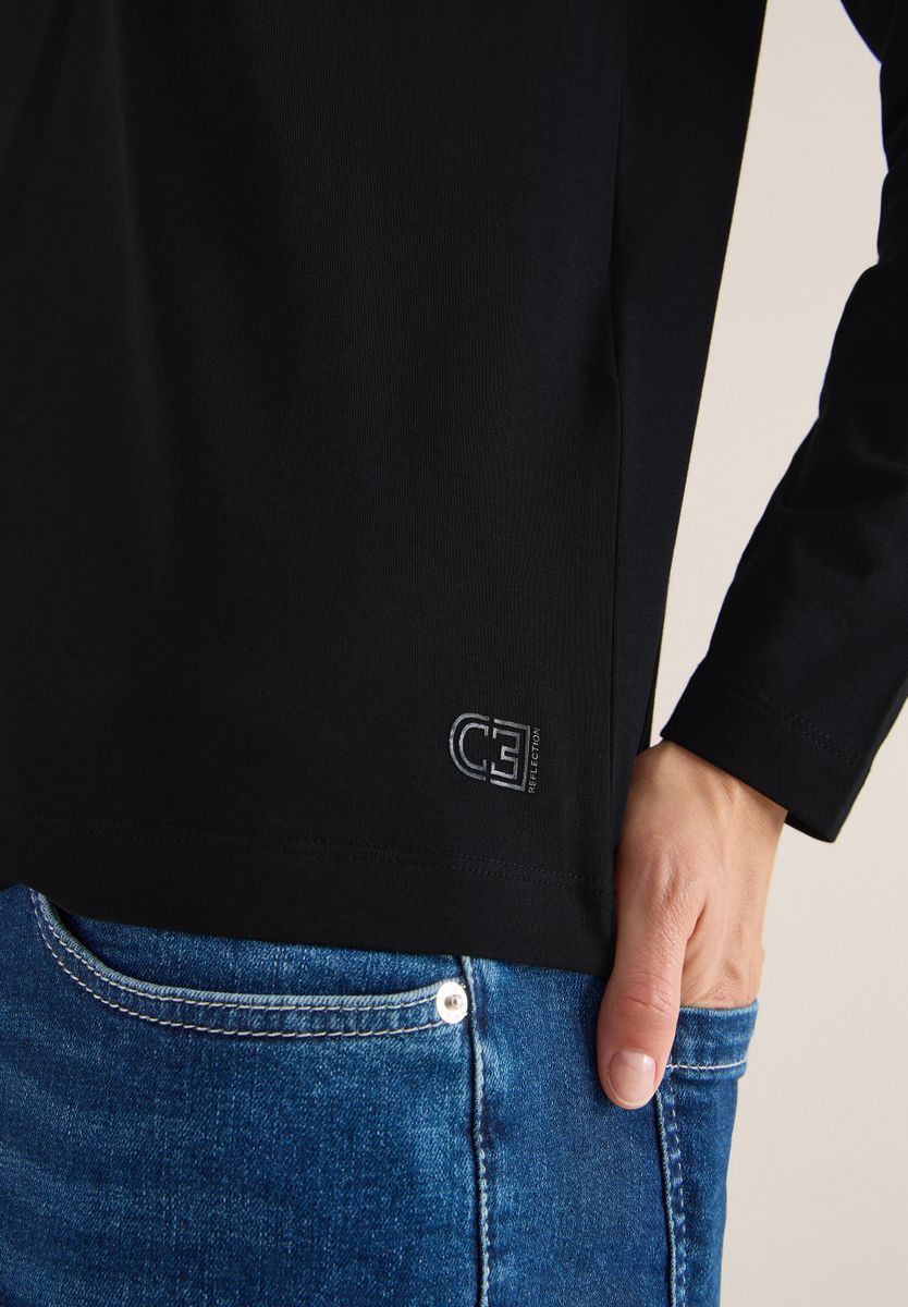 Basic Shirt mit Raffung