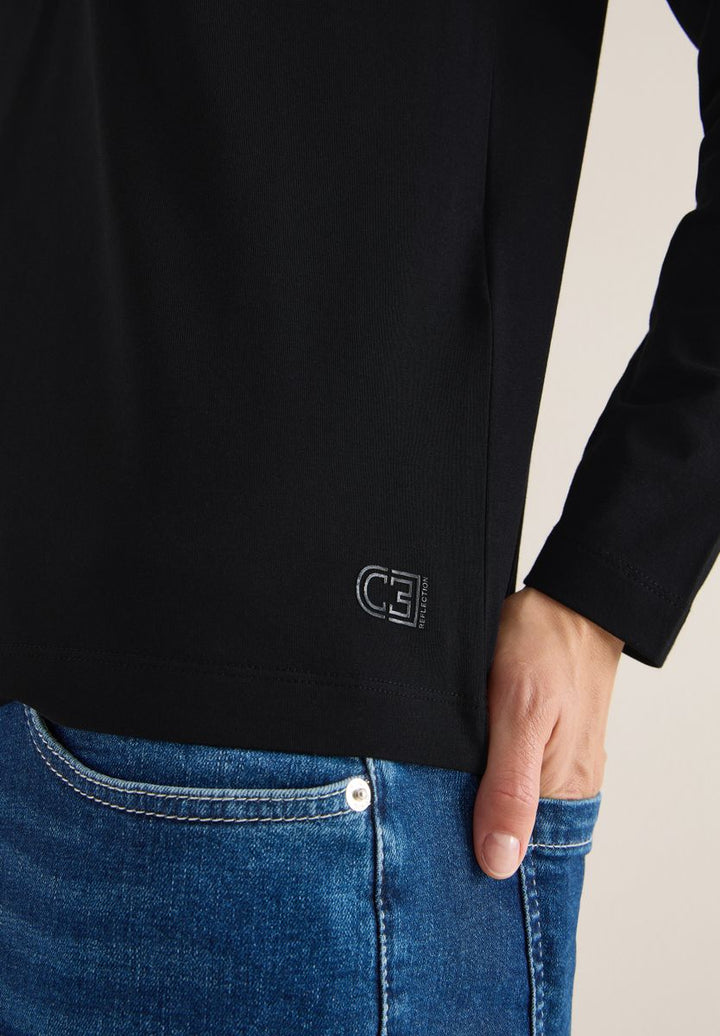 Basic Shirt mit Raffung