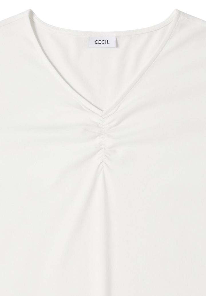 Basic Shirt mit Raffung