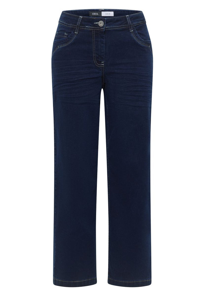 Wide Leg Rinsed Jeans