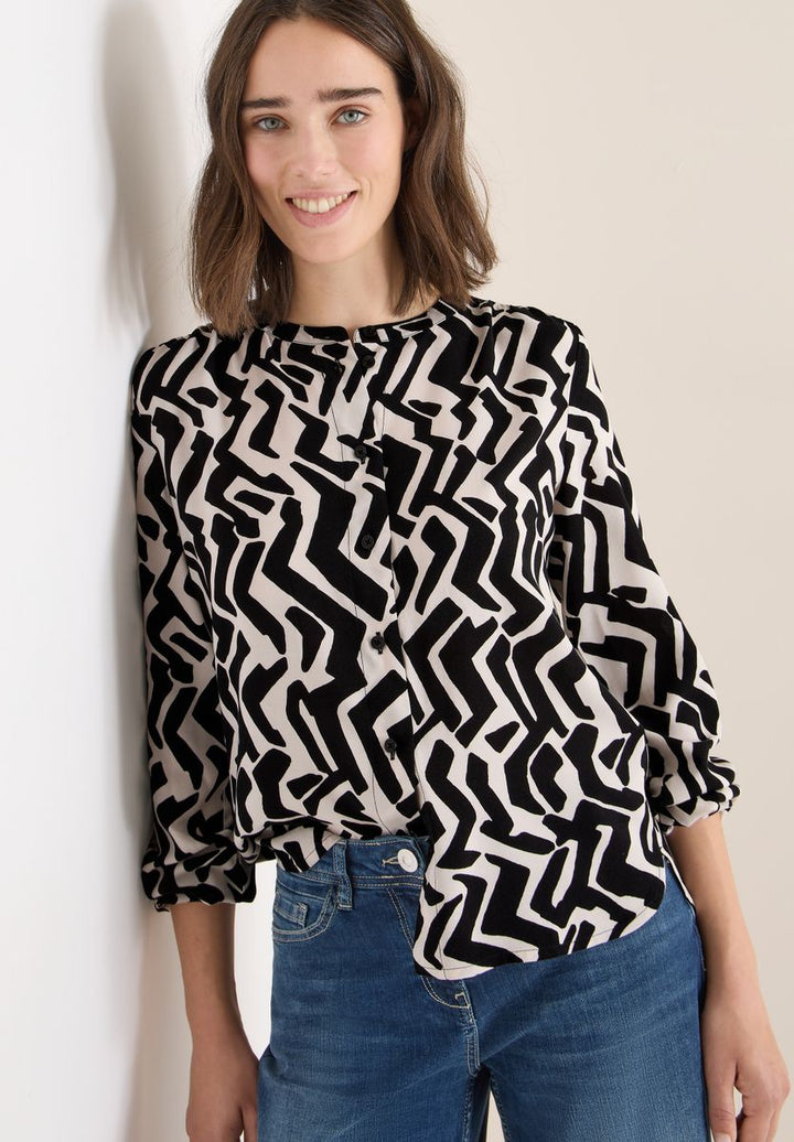 Bluse mit Grafikmuster