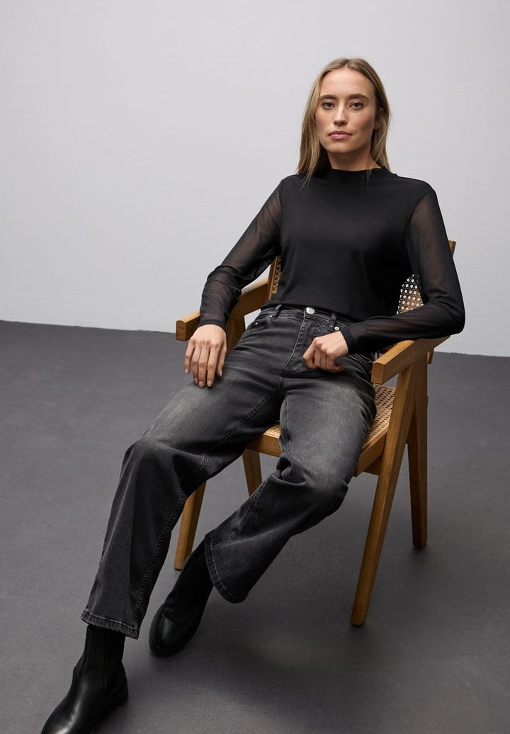 Mesh Turtleneck Shirt
