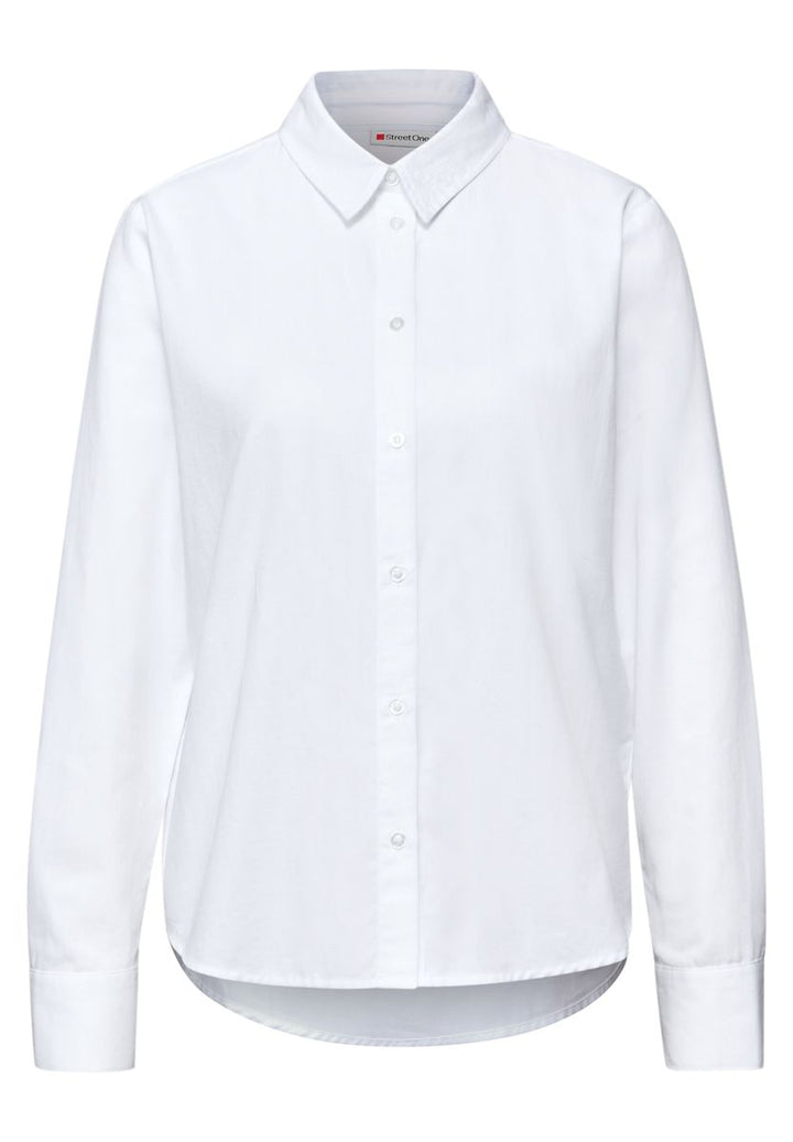 Hemdbluse in Unifarbe