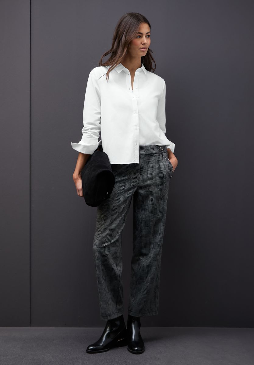 Hemdbluse in Unifarbe