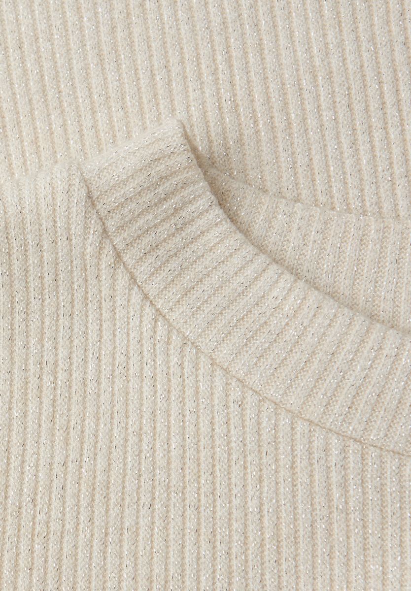 Glitzerndes Strick-Look Top