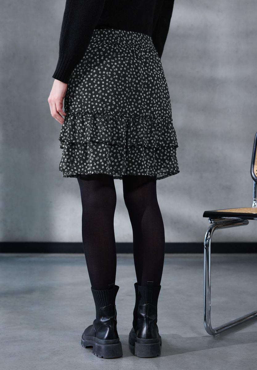 Gemusterter Chiffonrock