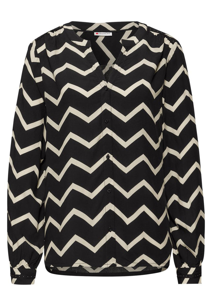 Bluse mit Zick-Zack-Muster