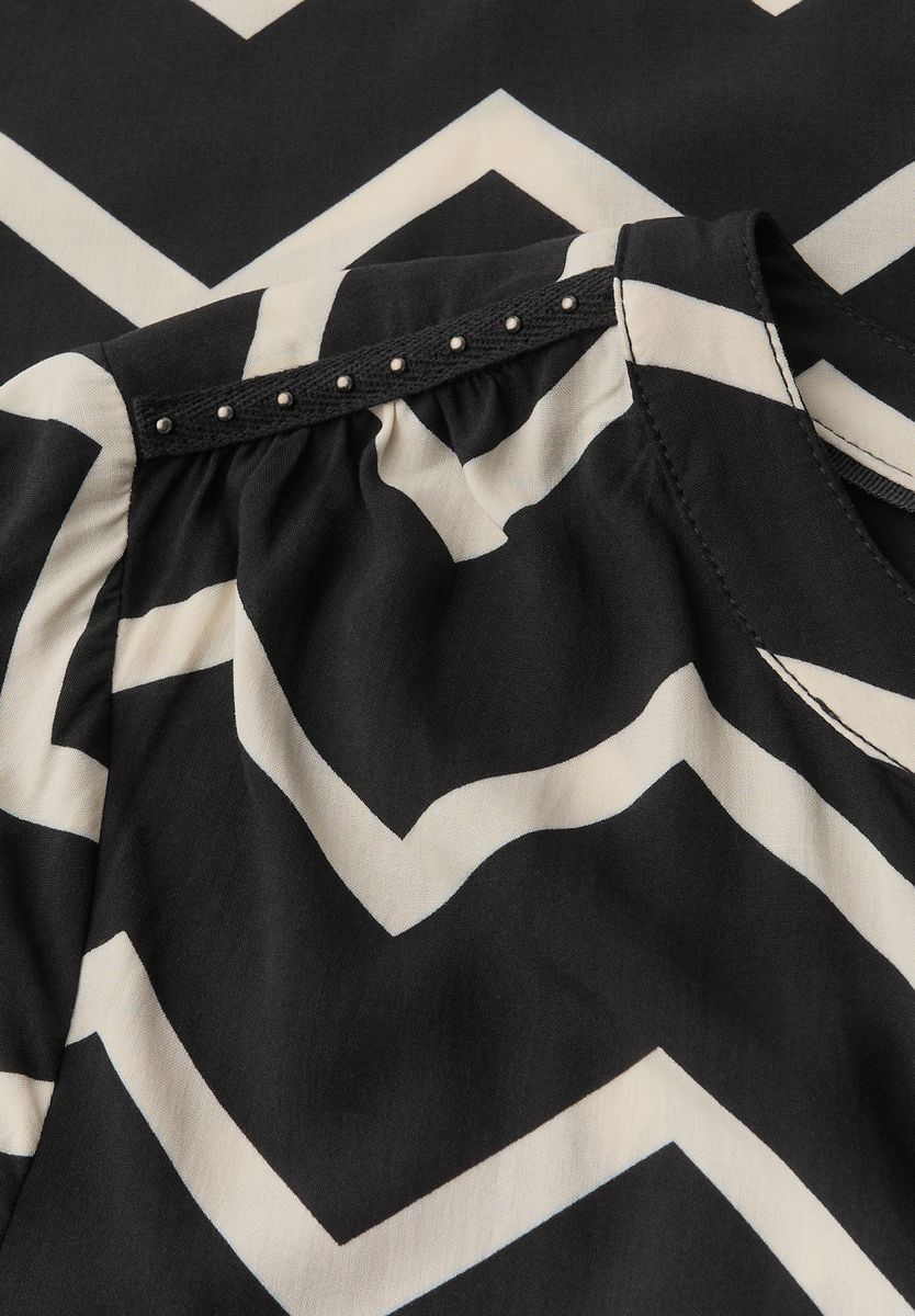 Bluse mit Zick-Zack-Muster
