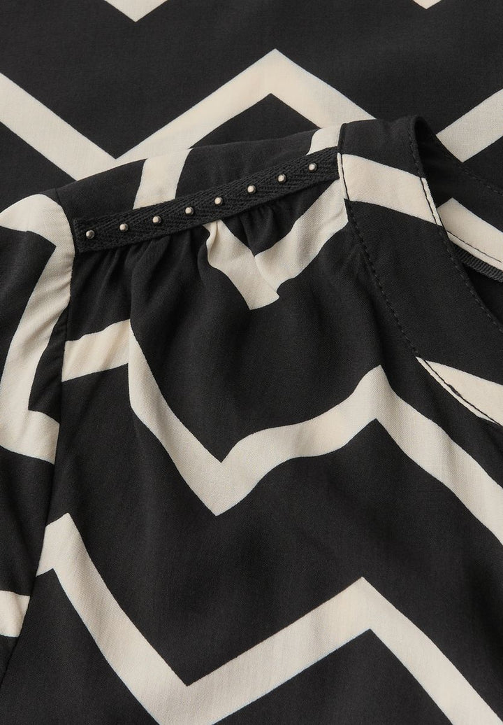 Bluse mit Zick-Zack-Muster