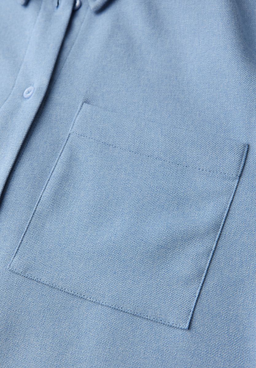 Melange Bluse mit Tape