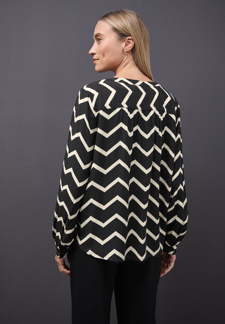 Bluse mit Zick-Zack-Muster