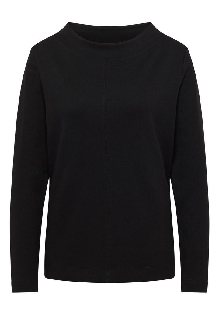 Funnelneck Shirt in Unifarbe