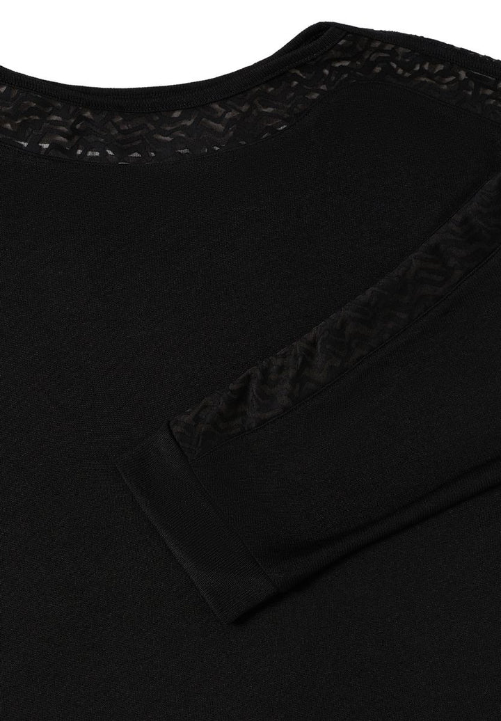 Batwing Shirt mit Mesh