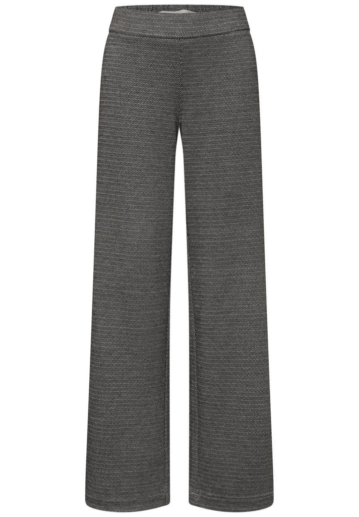 Melierte Wide Leg Hose