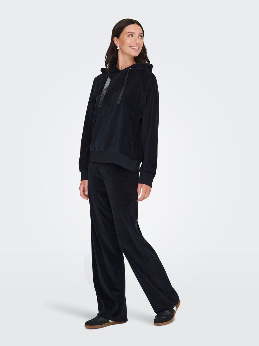 JDYVIDA L/S VELVET HOODIE TOP JRS DIA