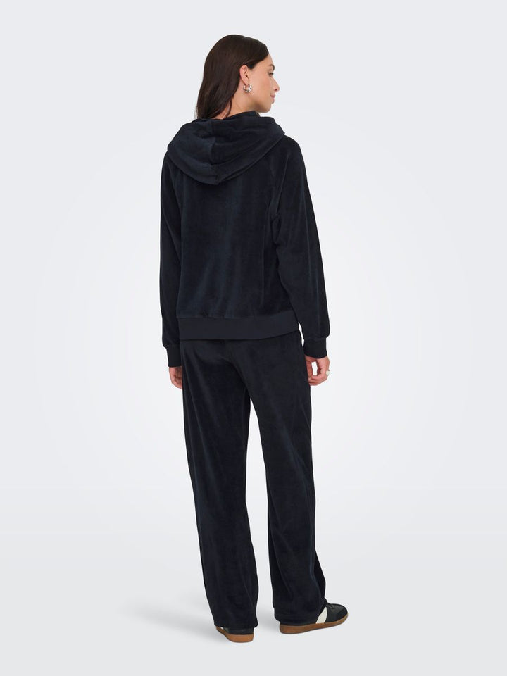 JDYVIDA L/S VELVET HOODIE TOP JRS DIA