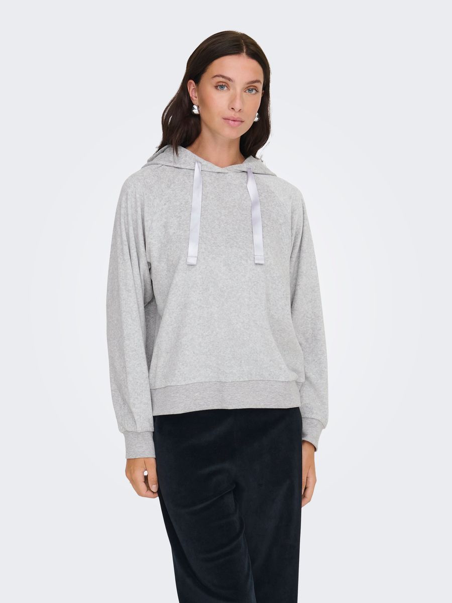 JDYVIDA L/S VELVET HOODIE TOP JRS DIA