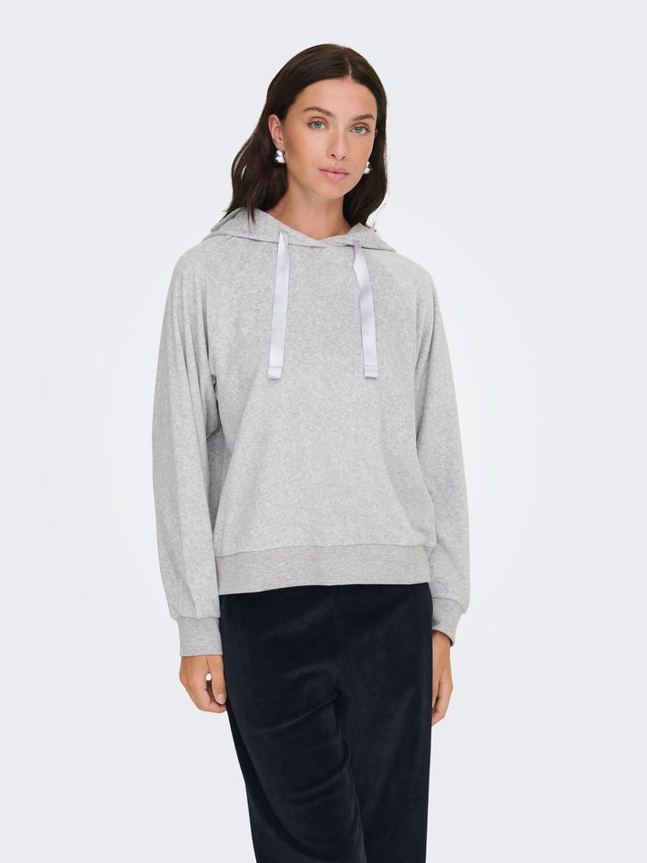 JDYVIDA L/S VELVET HOODIE TOP JRS DIA