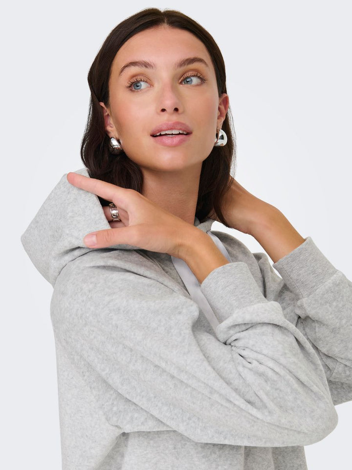 JDYVIDA L/S VELVET HOODIE TOP JRS DIA