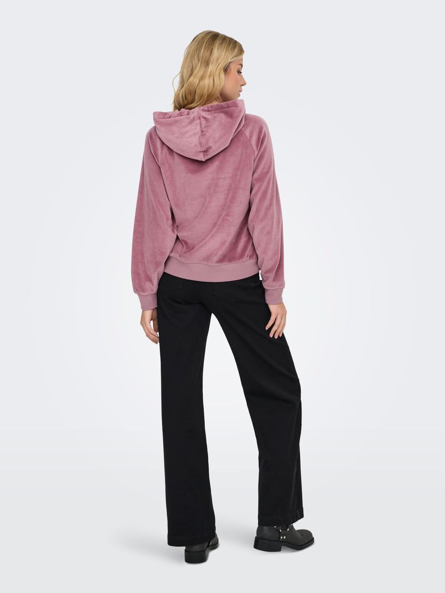 JDYVIDA L/S VELVET HOODIE TOP JRS DIA