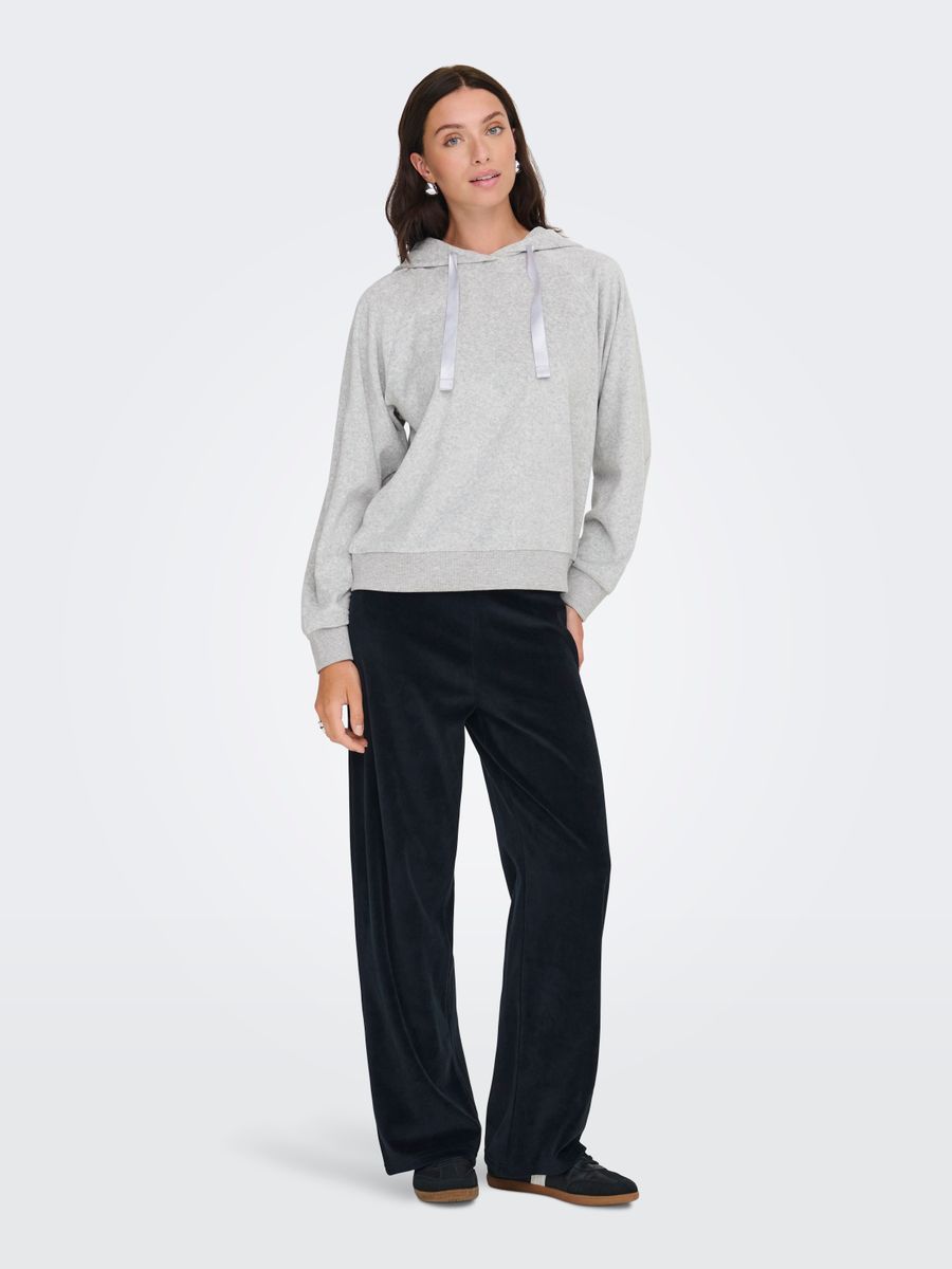 JDYVIDA L/S VELVET HOODIE TOP JRS DIA