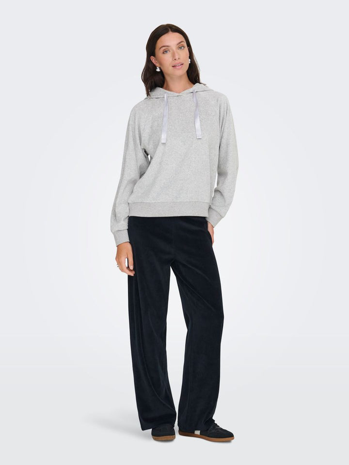 JDYVIDA L/S VELVET HOODIE TOP JRS DIA