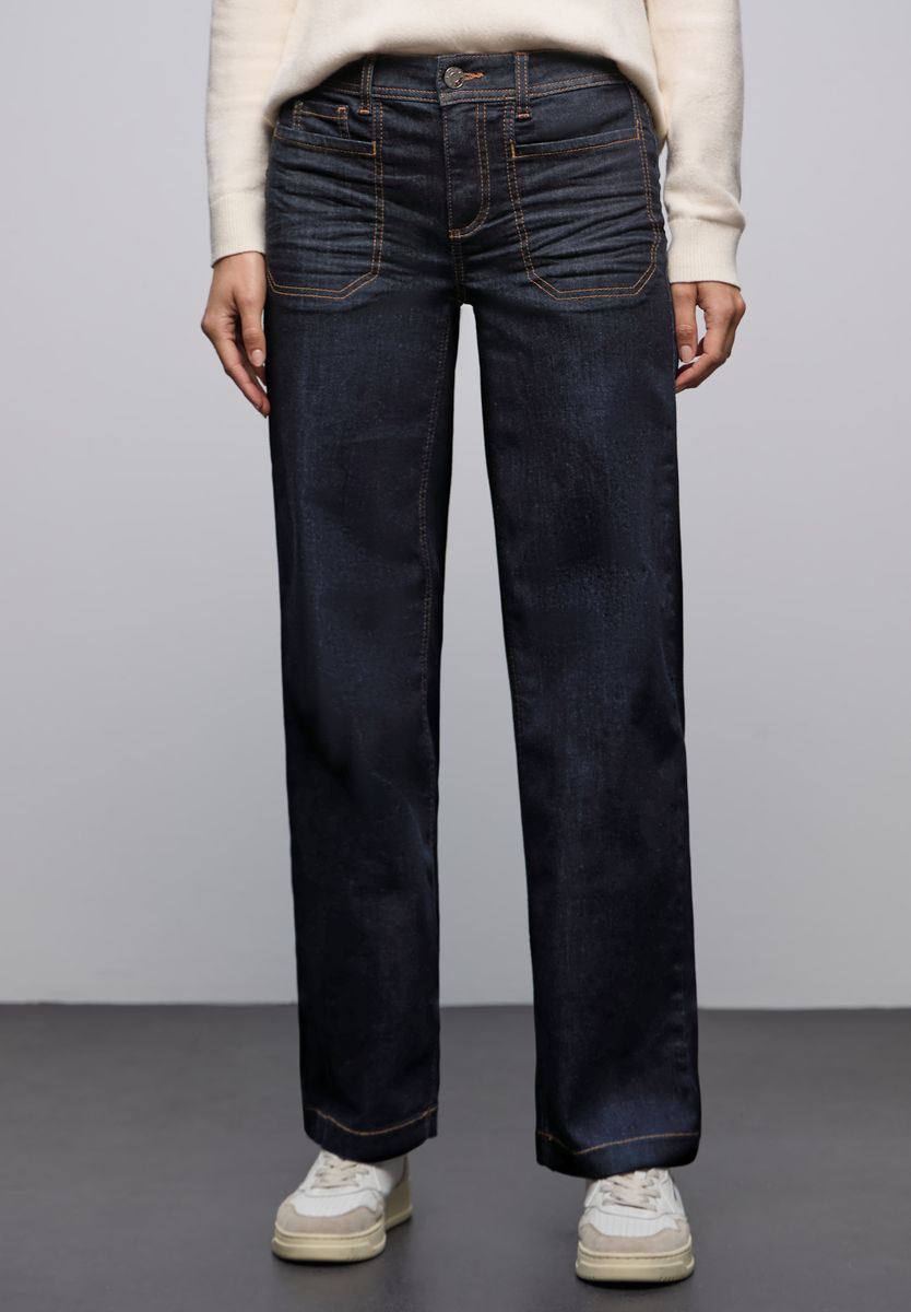 Rinsed Wide Leg Jeans