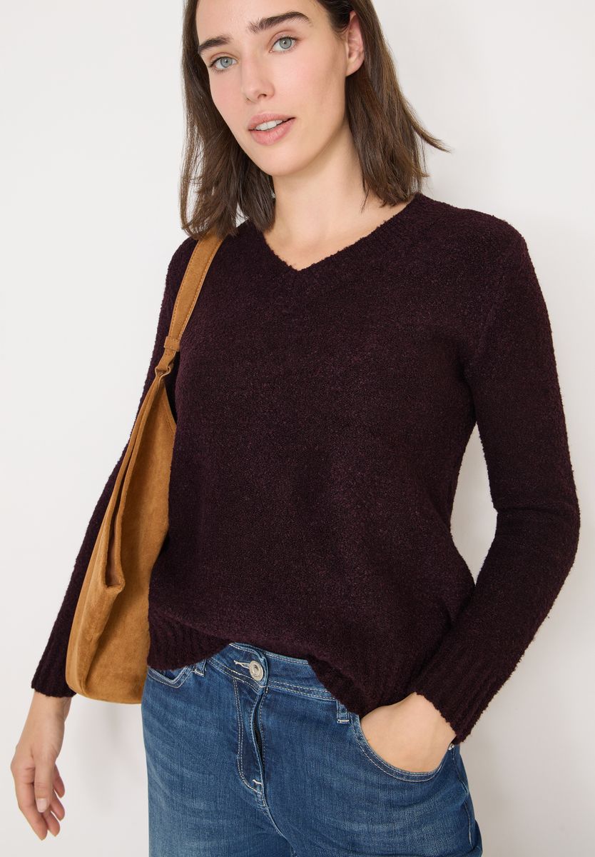 Bouclé V-Neck Pullover