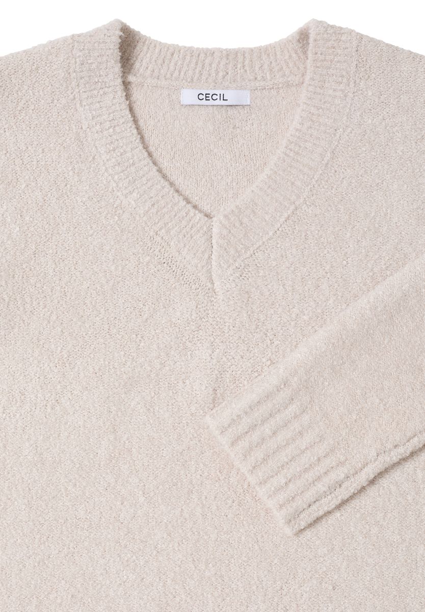 Bouclé V-Neck Pullover