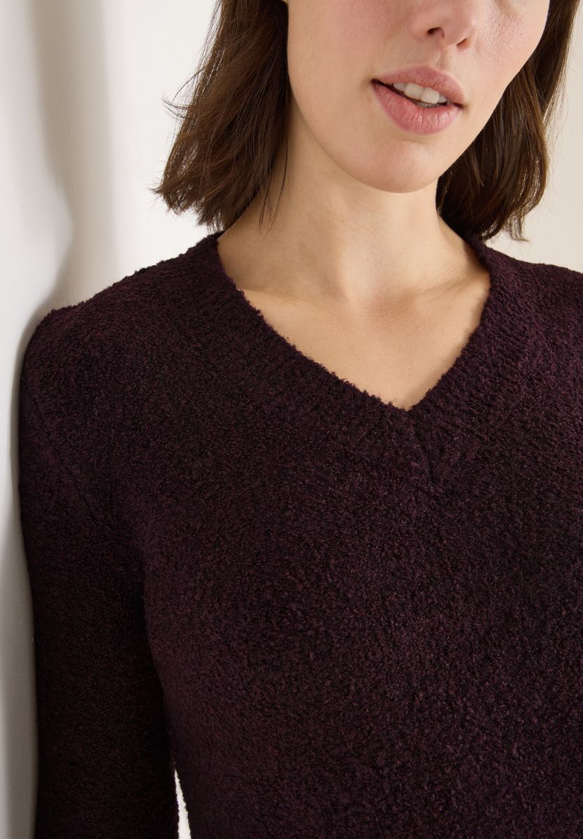 Bouclé V-Neck Pullover