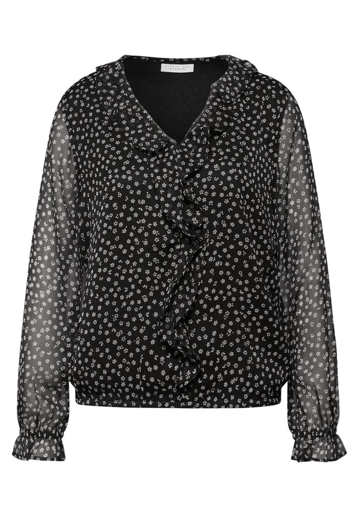 Chiffonbluse mit Volants